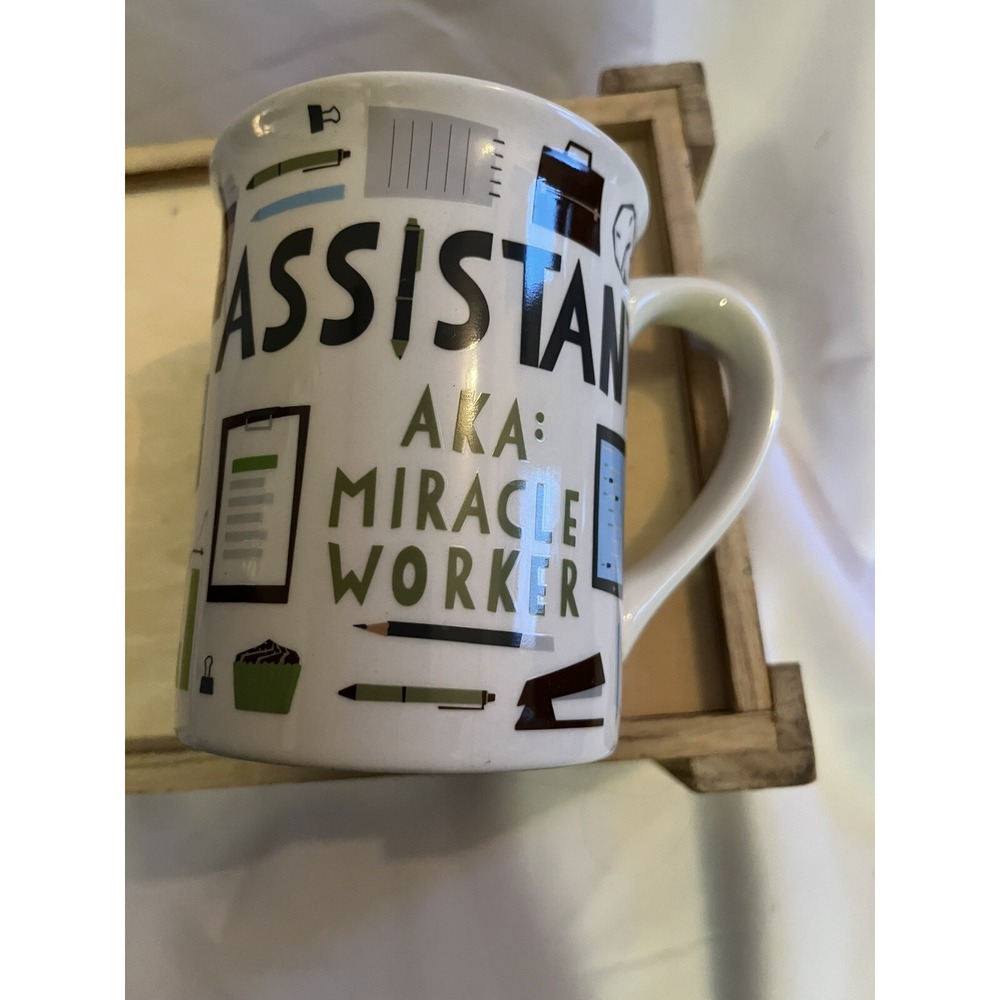 Our Name Is Mud Assistant AKA: Miracle Worker Coffee Mug 16 0z Receptionist work